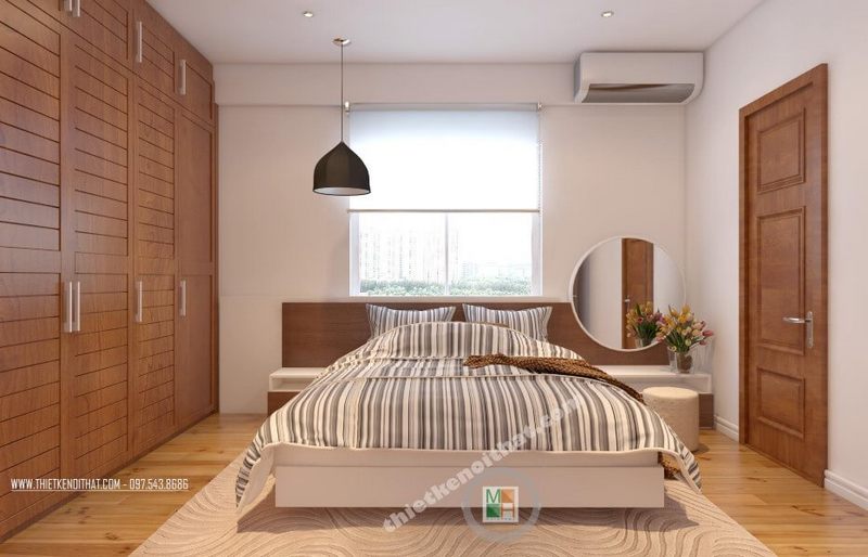 Mẫu giường ngủ gỗ đẹp cho căn hộ chung cư thêm phần sang trọng, lôi cuốn
